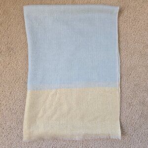 NWOT Cashmere Scarf GOLD & Blue